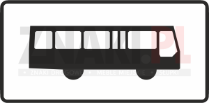 T23f tabliczka wskazująca autobusy