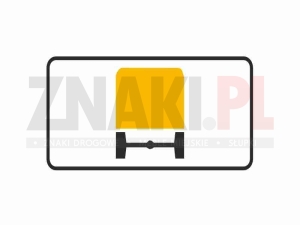 T23h tabliczka wskazująca pojazdy z materiałami niebezpiecznymi