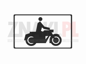 T23a tabliczka wskazująca motocykle