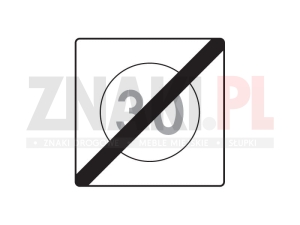 B44 Koniec strefy ograniczonej prędkości