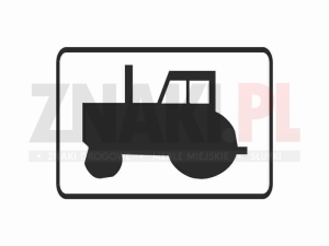 T23c tabliczka wskazująca ciągniki rolnicze
