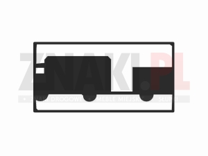 T23d tabliczka wskazująca pojazdy silnikowe z przyczepą