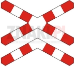 G-4 krzyż Św. Andrzeja (umieszczany przed przejazdem kolejowym wielotorowym)