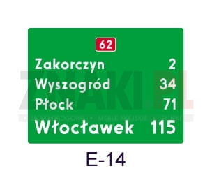 E14 - tablica szlaku drogowego.jpg